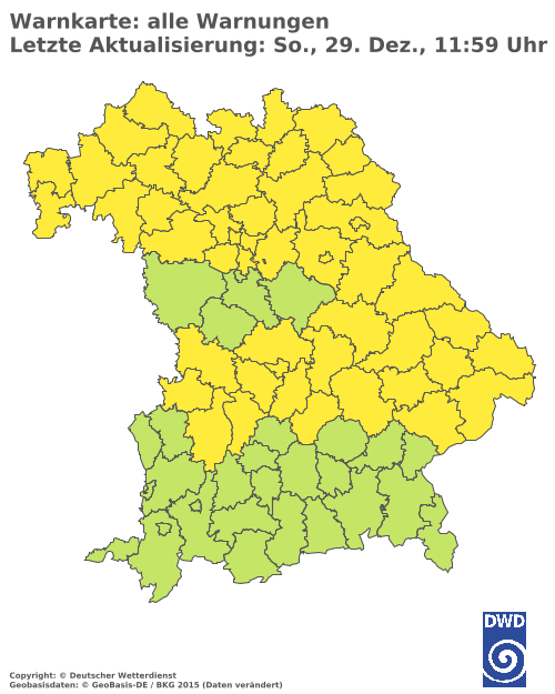 Aktuelle Wetterwarnungen für Bad Kissingen